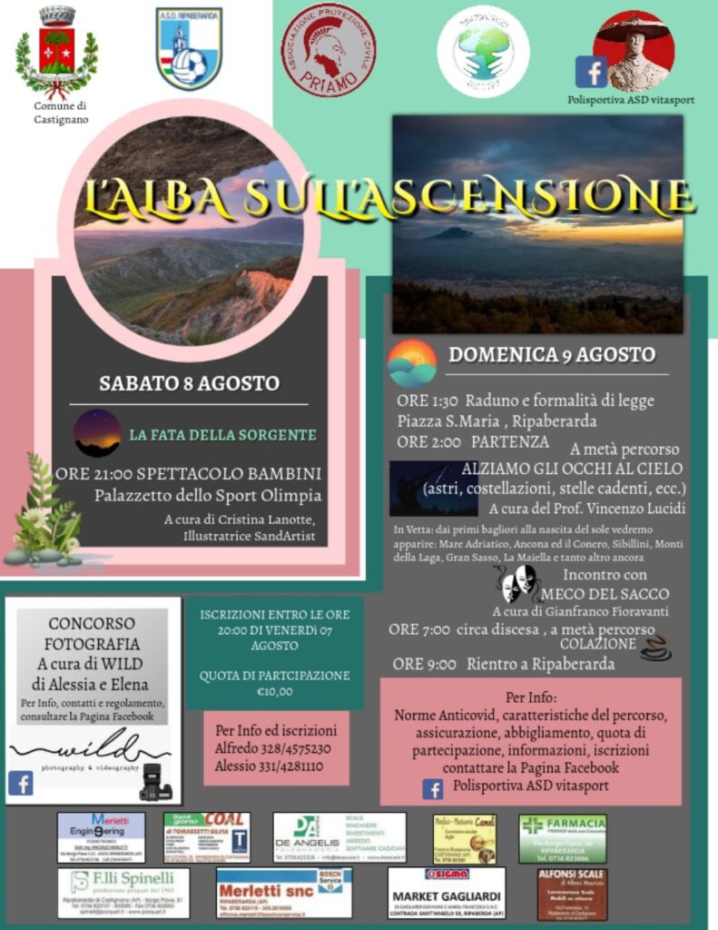 locandina evento Alba sul Monte Ascensione 9 agosto 2020