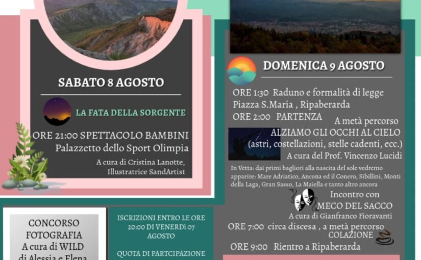 locandina evento Alba sul Monte Ascensione 9 agosto 2020